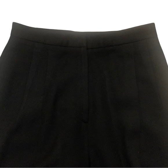 Black Wool High Waist Pleated Trousers Pants Size 6 - Picture 3 of 10